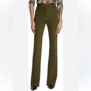 Veronica Beard Hibiscus Trouser Olive Green